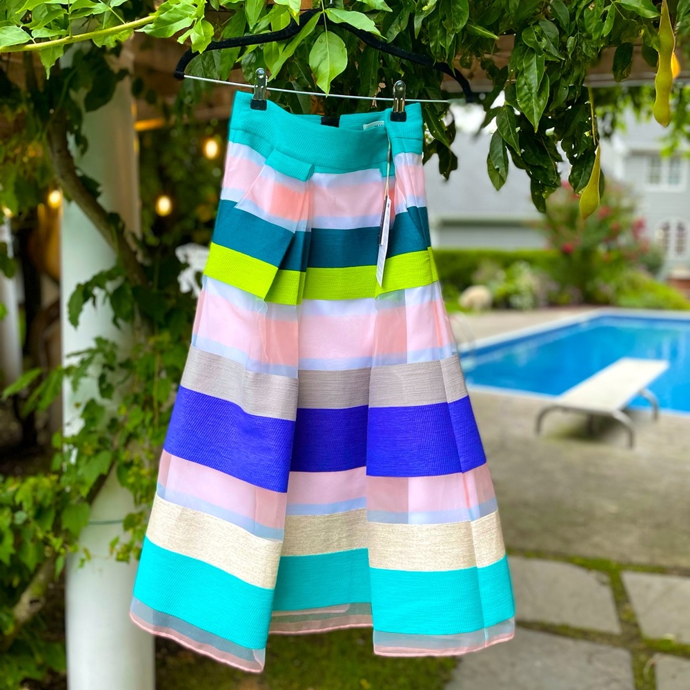 Milly Lana 3/4 Multi-Color Skirt - Size 2